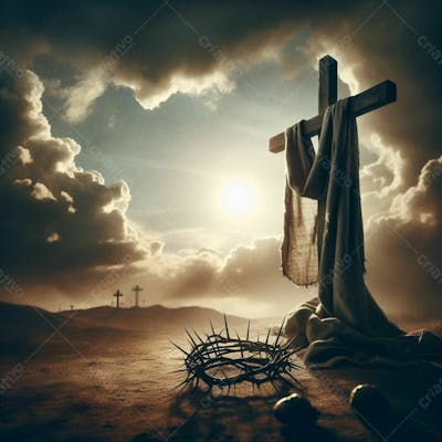 Composição De Cenário De Ressurreição De Cristo Gerada Por I.a V.1