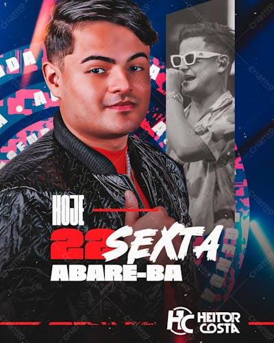 Agenda De Shows Heitor Costa Feed Psd Editável 