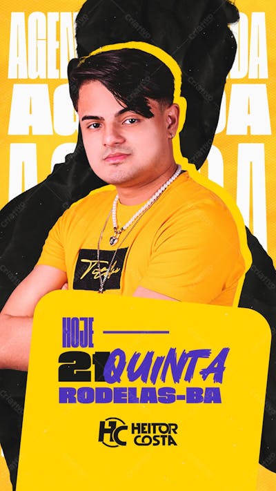 Agenda De Shows Heitor Costa Stories Psd Editável 