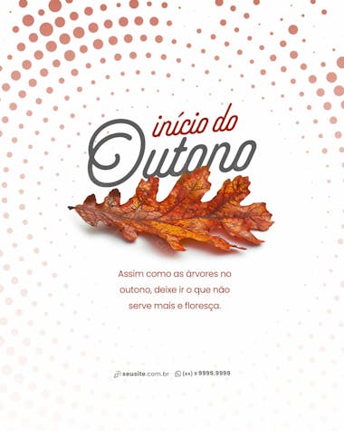 Social media inicio do outono deixe ir o que não serve mais e floreça