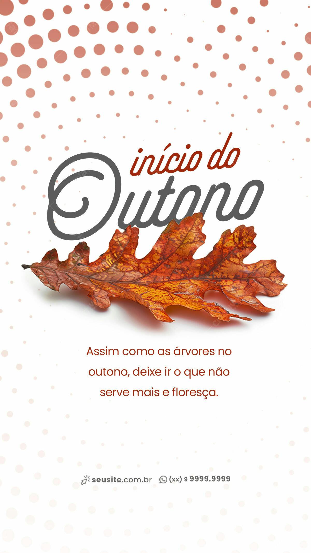 Flyer para Início do Outono PSD Editável
