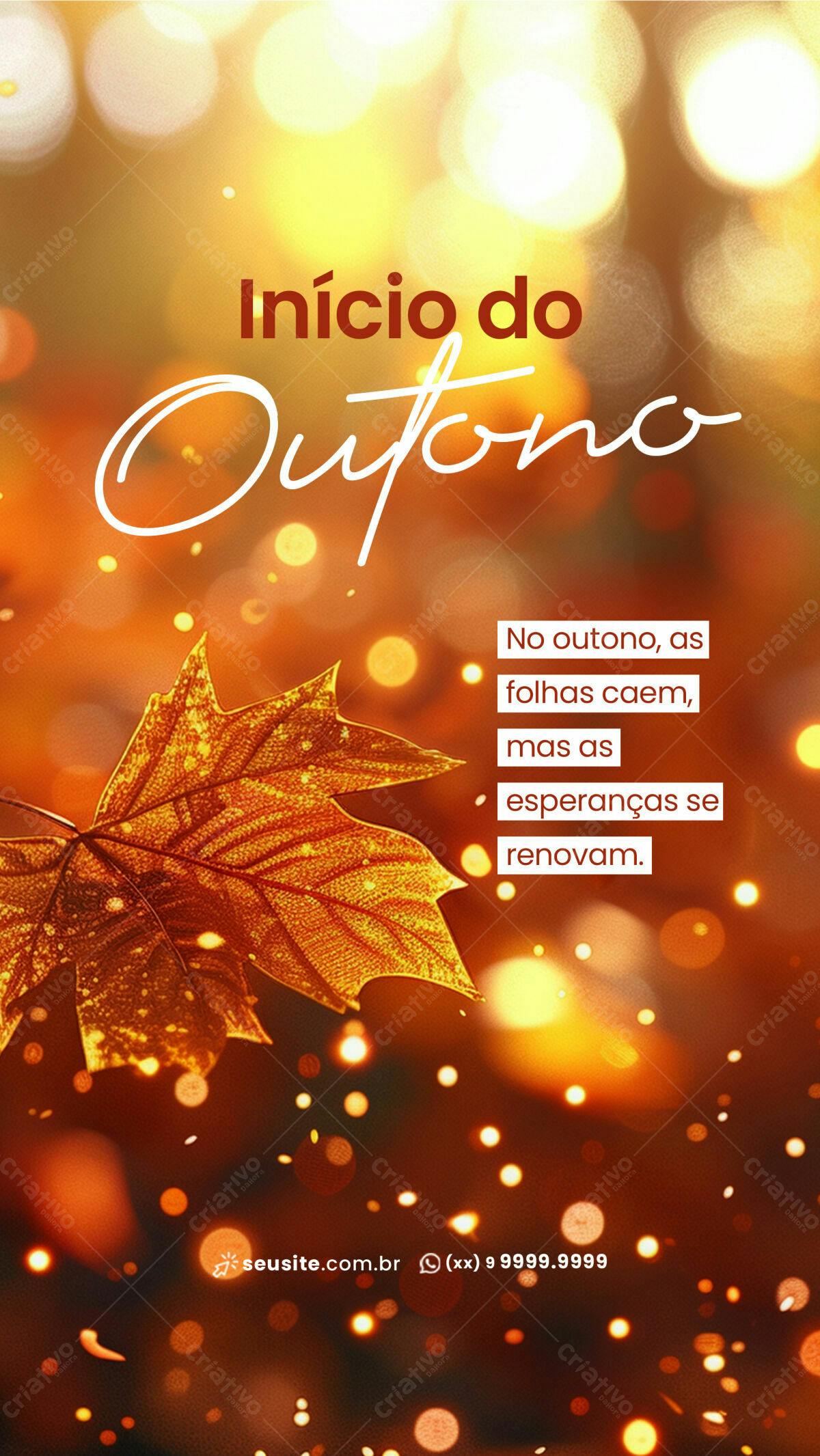Flyer para Início do Outono PSD Editável