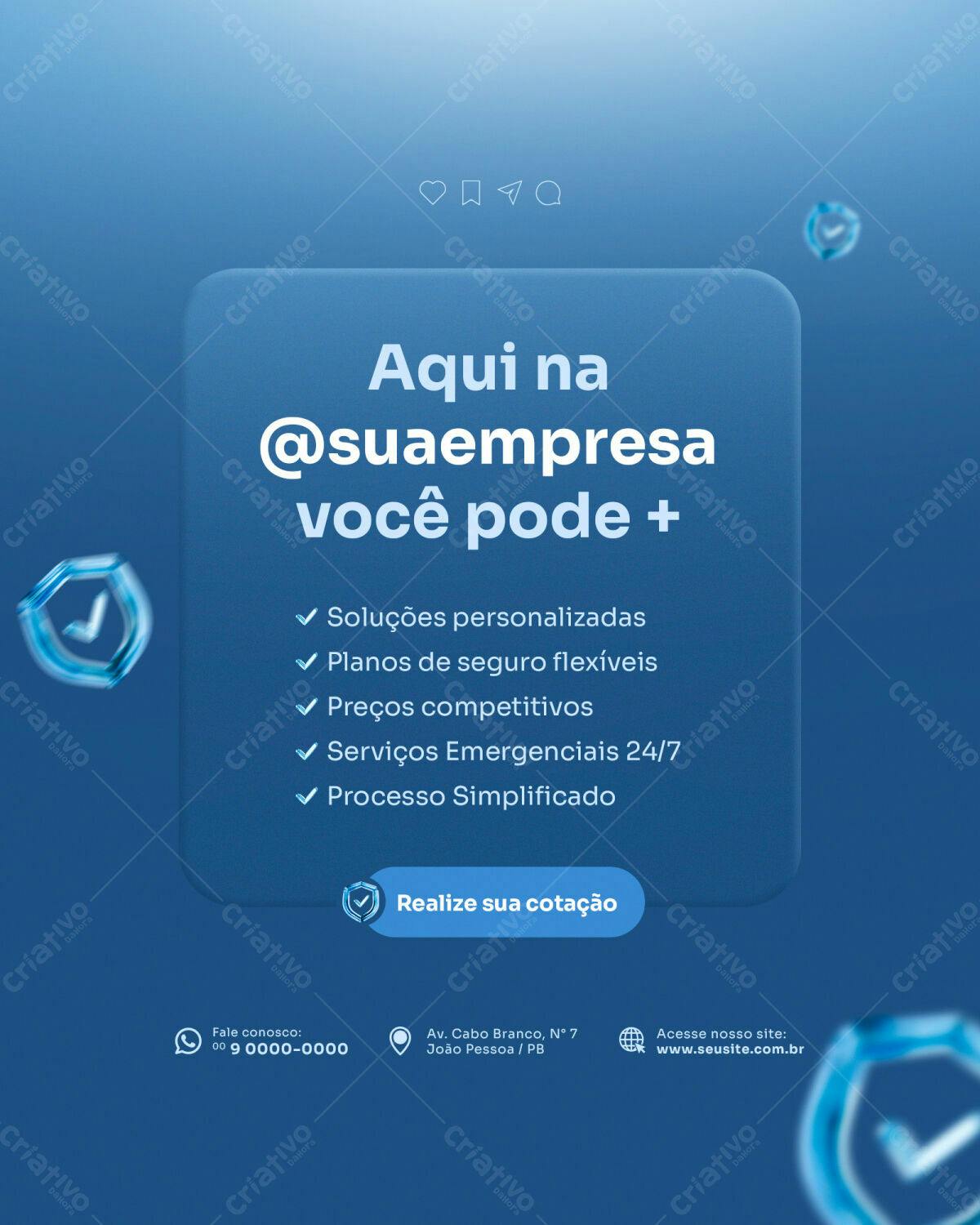 Postagem para Redes Sociais - Seguro PSD Editável