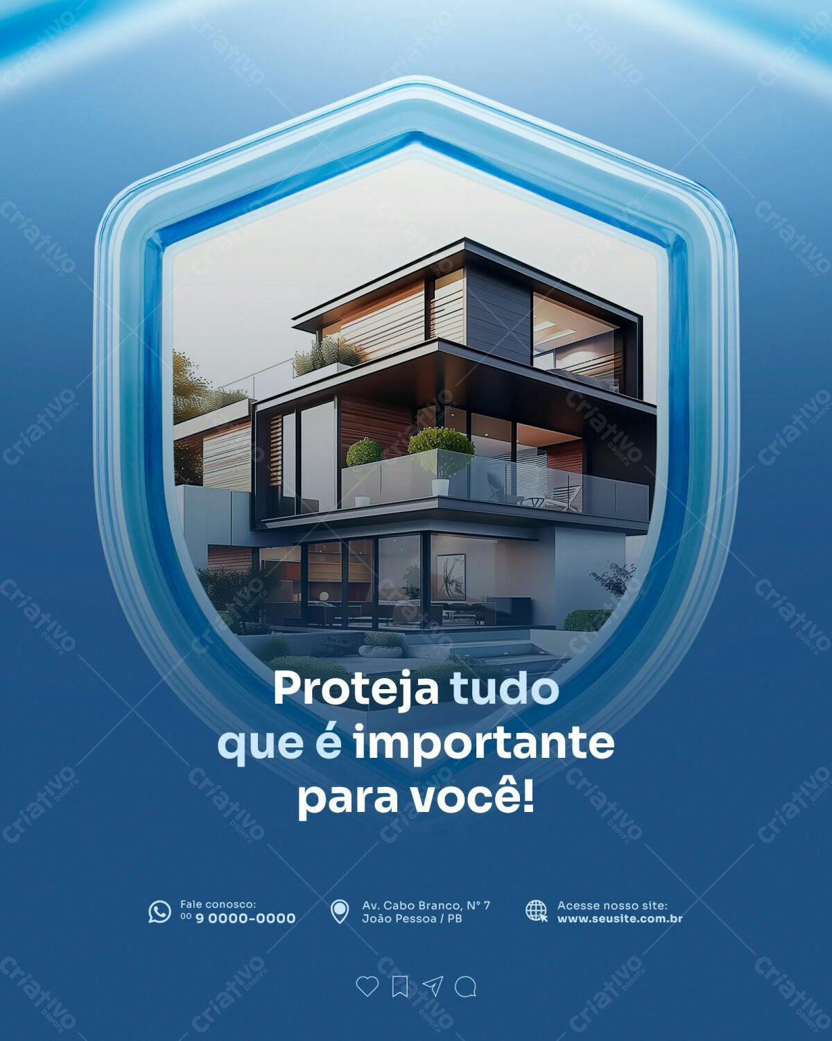 Postagem para Redes Sociais Imobiliária PSD Editável