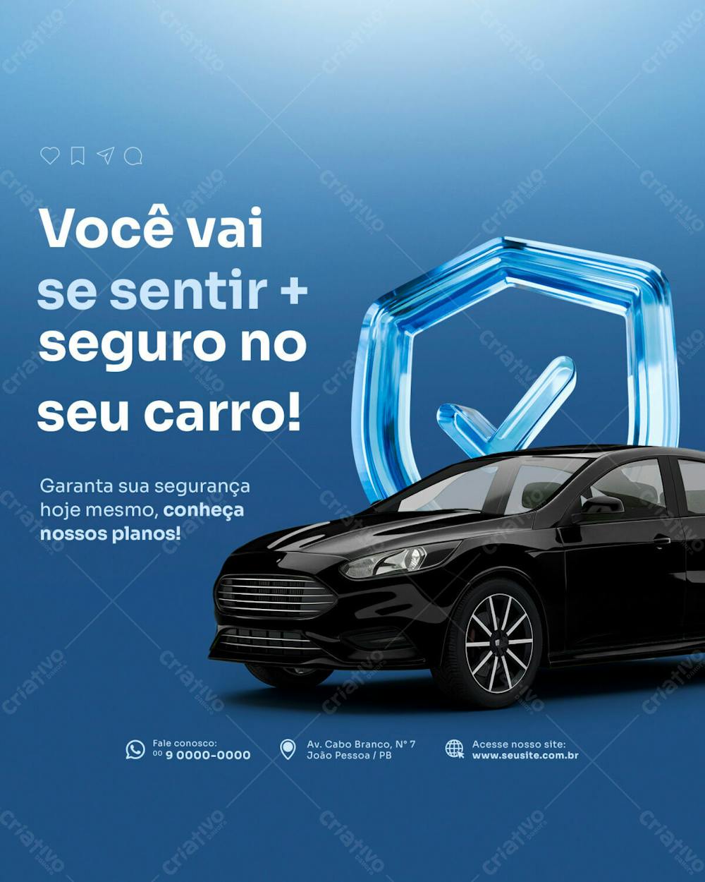Seguro Para Carros Social Media Post Vertical