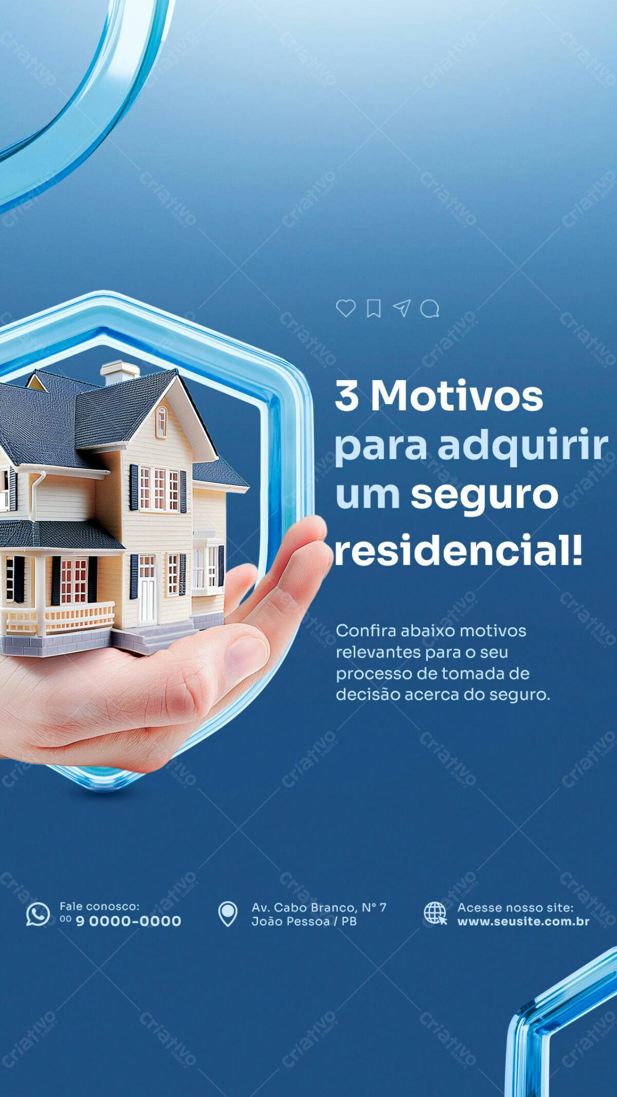 Flyer Seguro Residencial PSD Editável