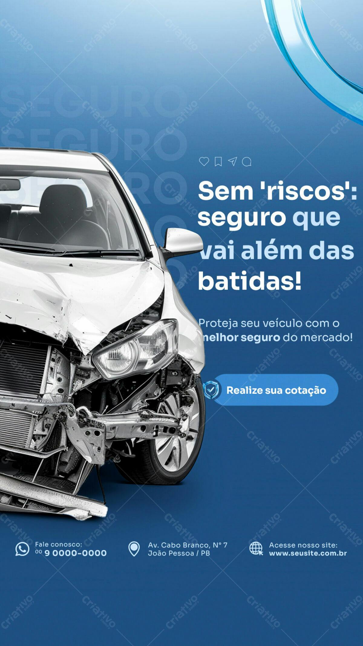 Flyer Seguro Auto PSD Editável