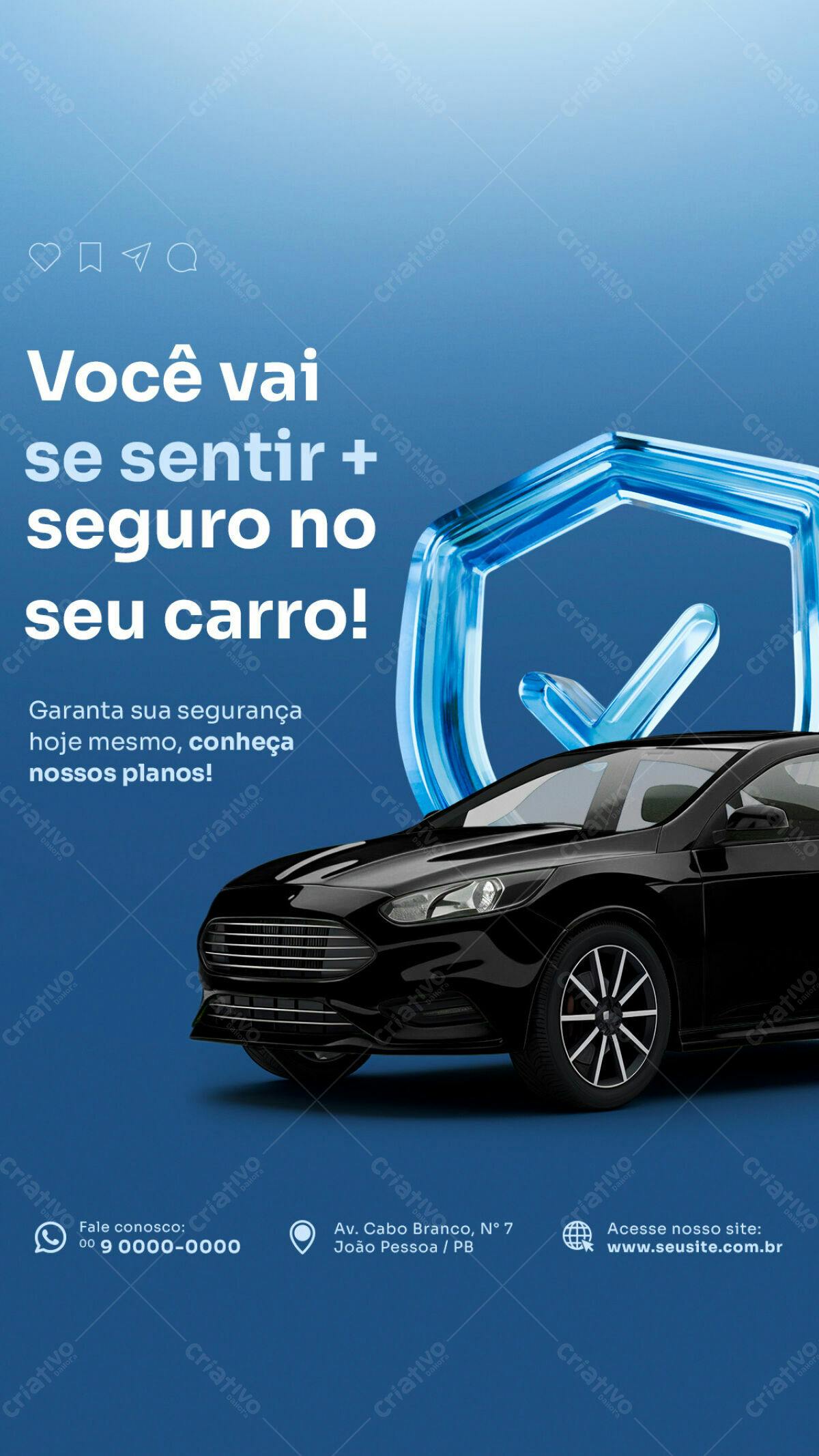 Flyer Seguro Auto PSD Editável
