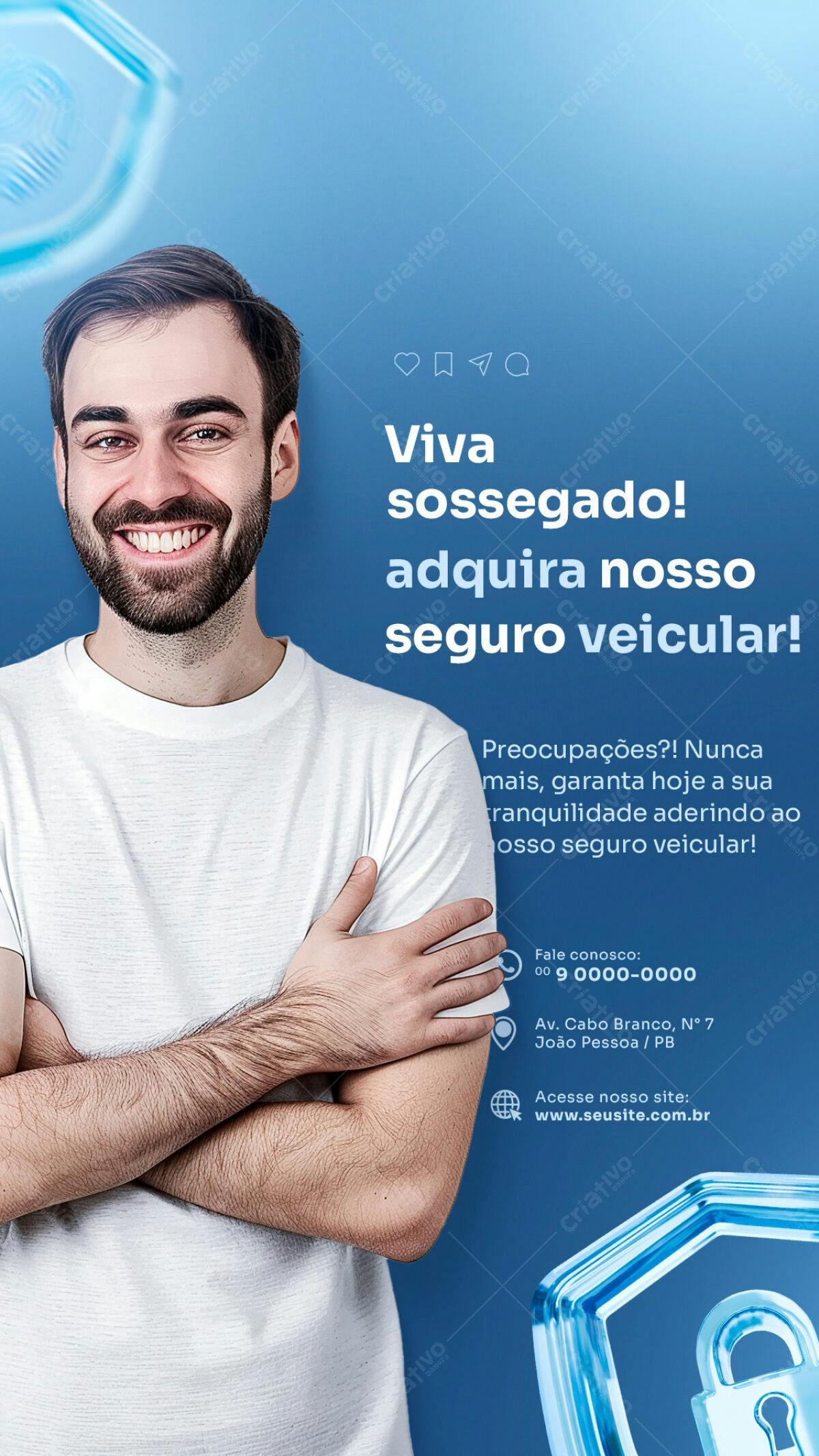 Flyer Seguro Veicular PSD Editável
