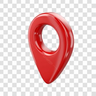 Pin de localizacao vermelho elemento 3d para composicao png sem fundo