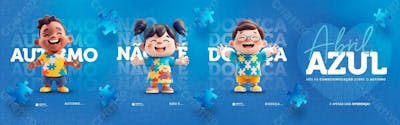 ABRIL AZUL - MÊS DE CONSCIENTIZAÇÃO SOBRE O AUTISMO CARROSSEL