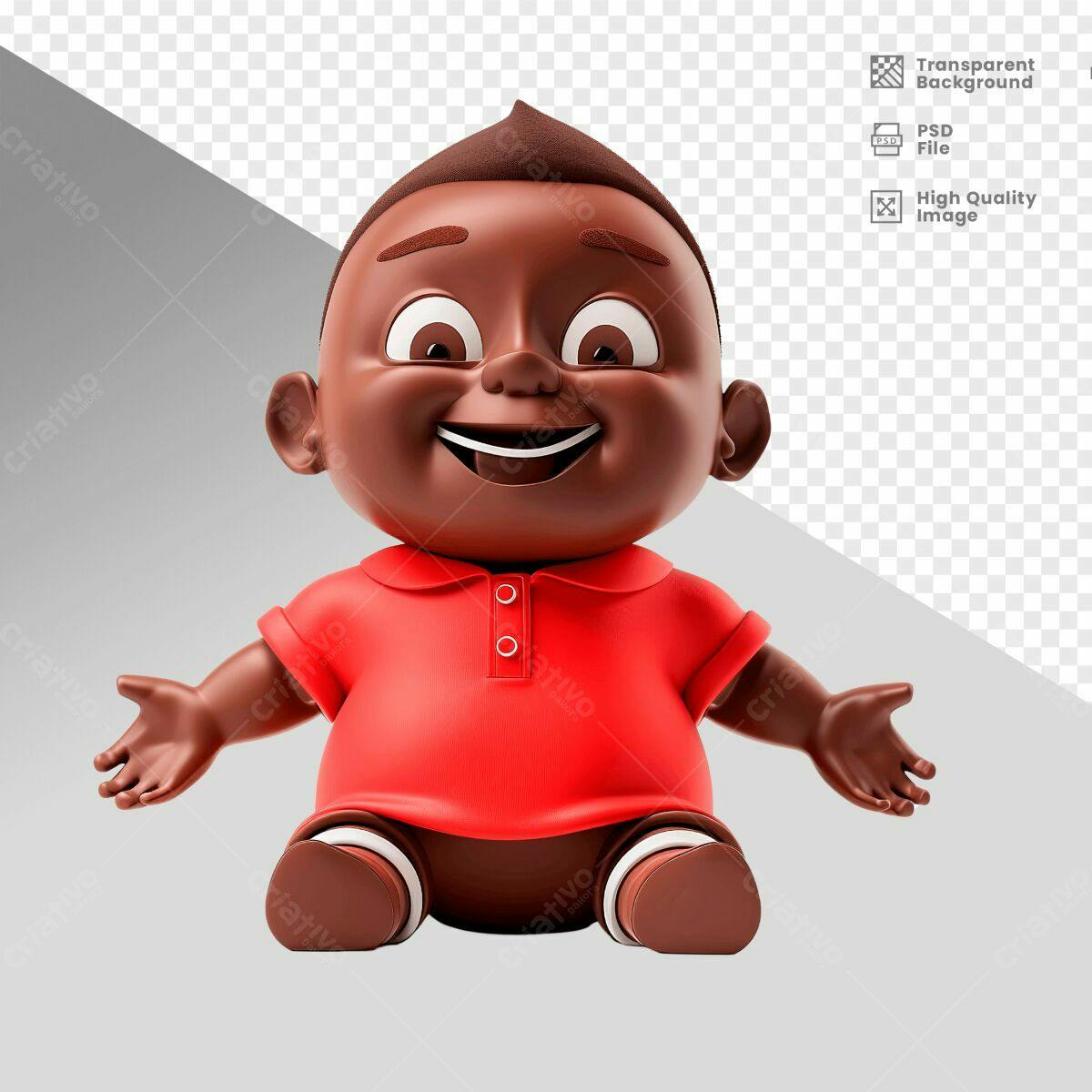 Personagem 3D Infantil PSD Editável