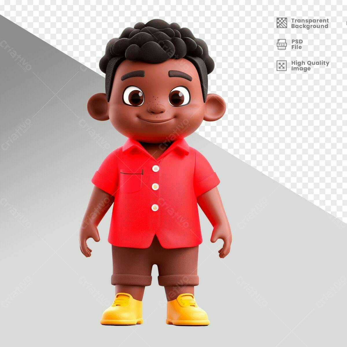 Personagem Cartoon PSD Editável
