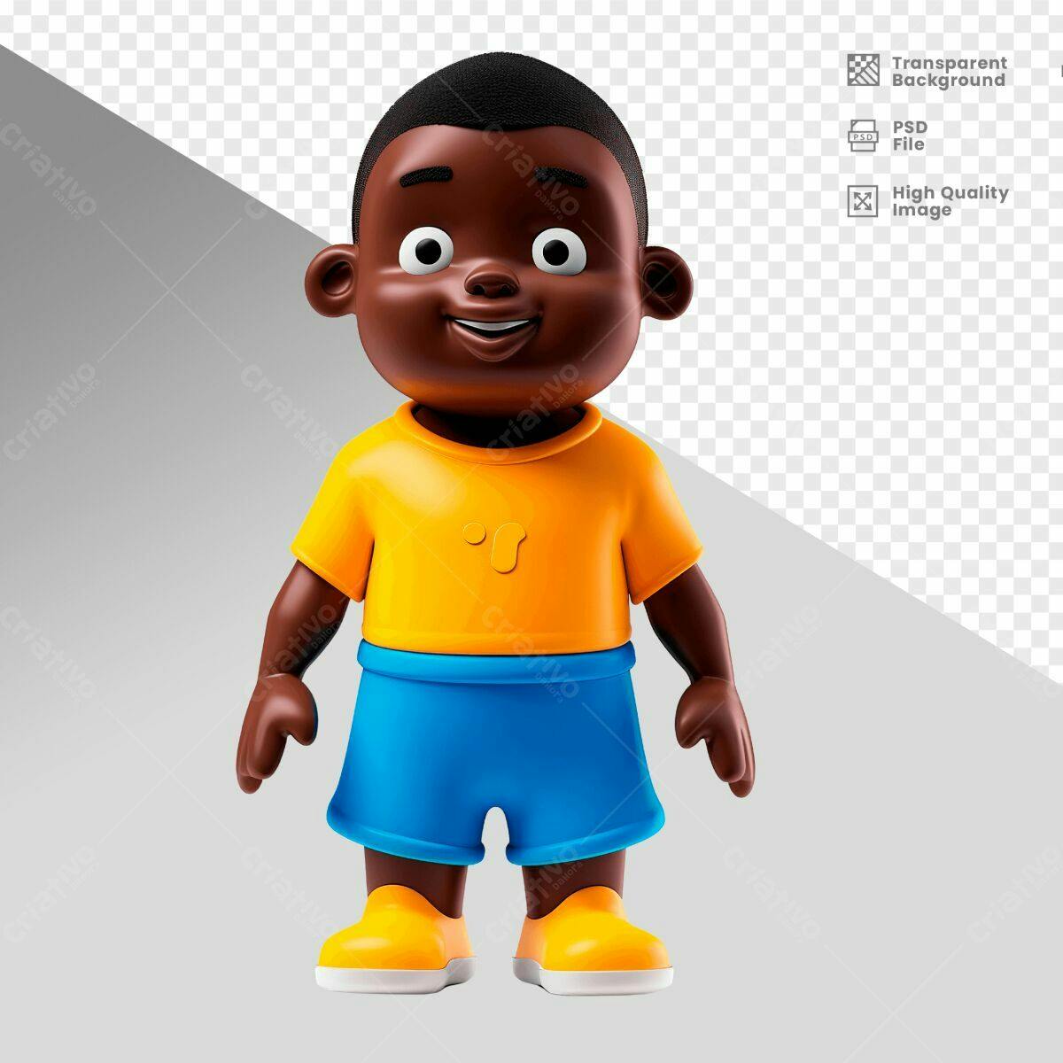 Personagem Cartoon PSD Editável