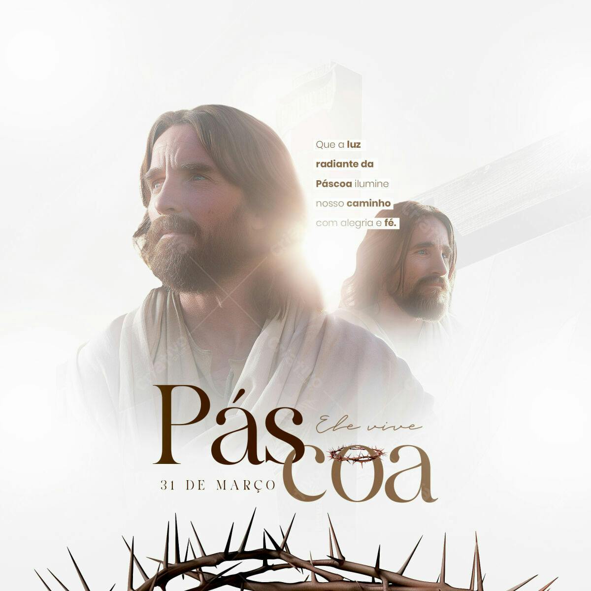 Post para Páscoa PSD Editável