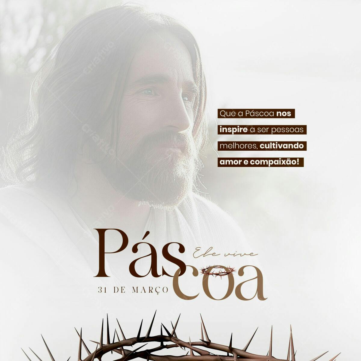 Post para Páscoa PSD Editável