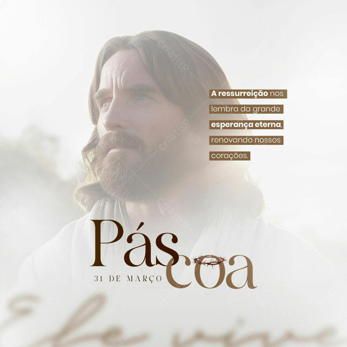 Post para Páscoa PSD Editável