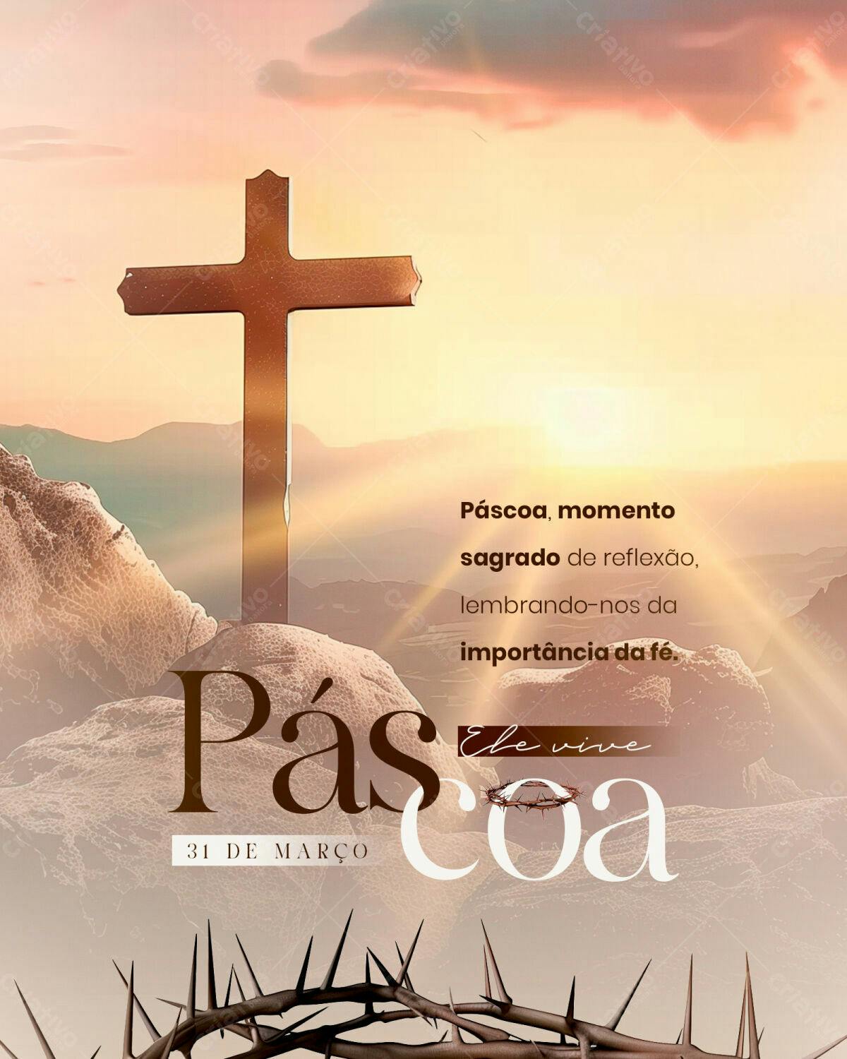 Flyer para Páscoa PSD Editável