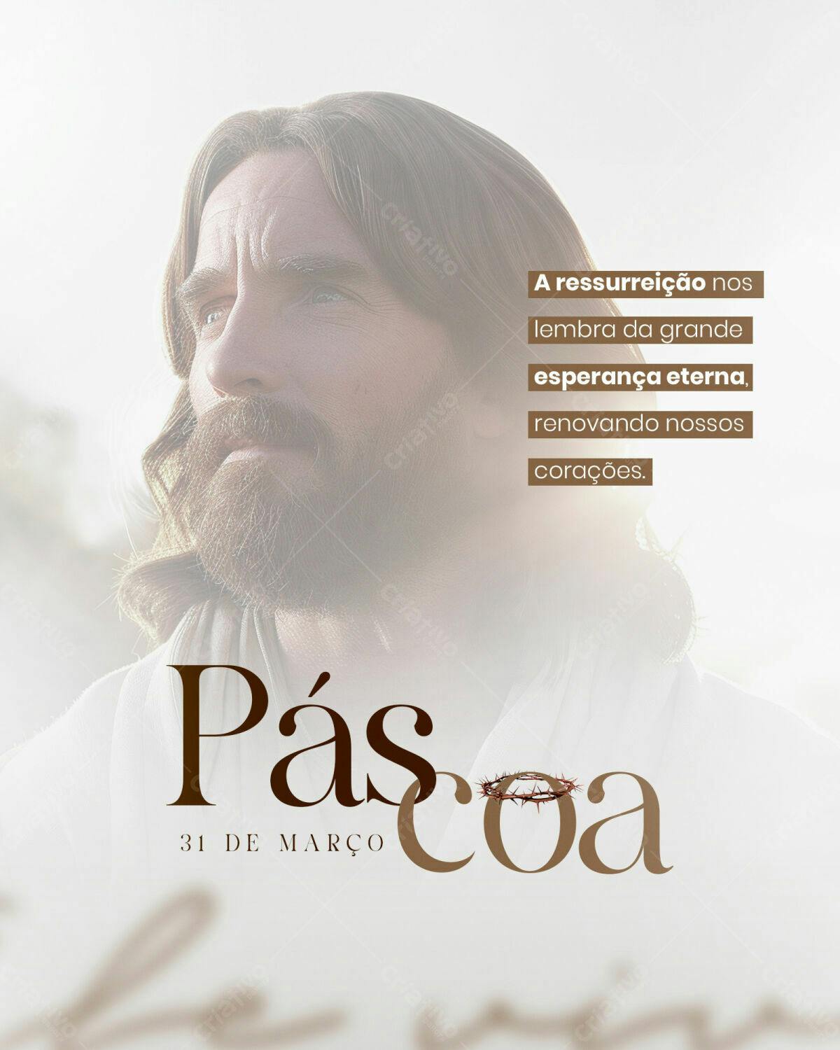 Post para Páscoa PSD Editável