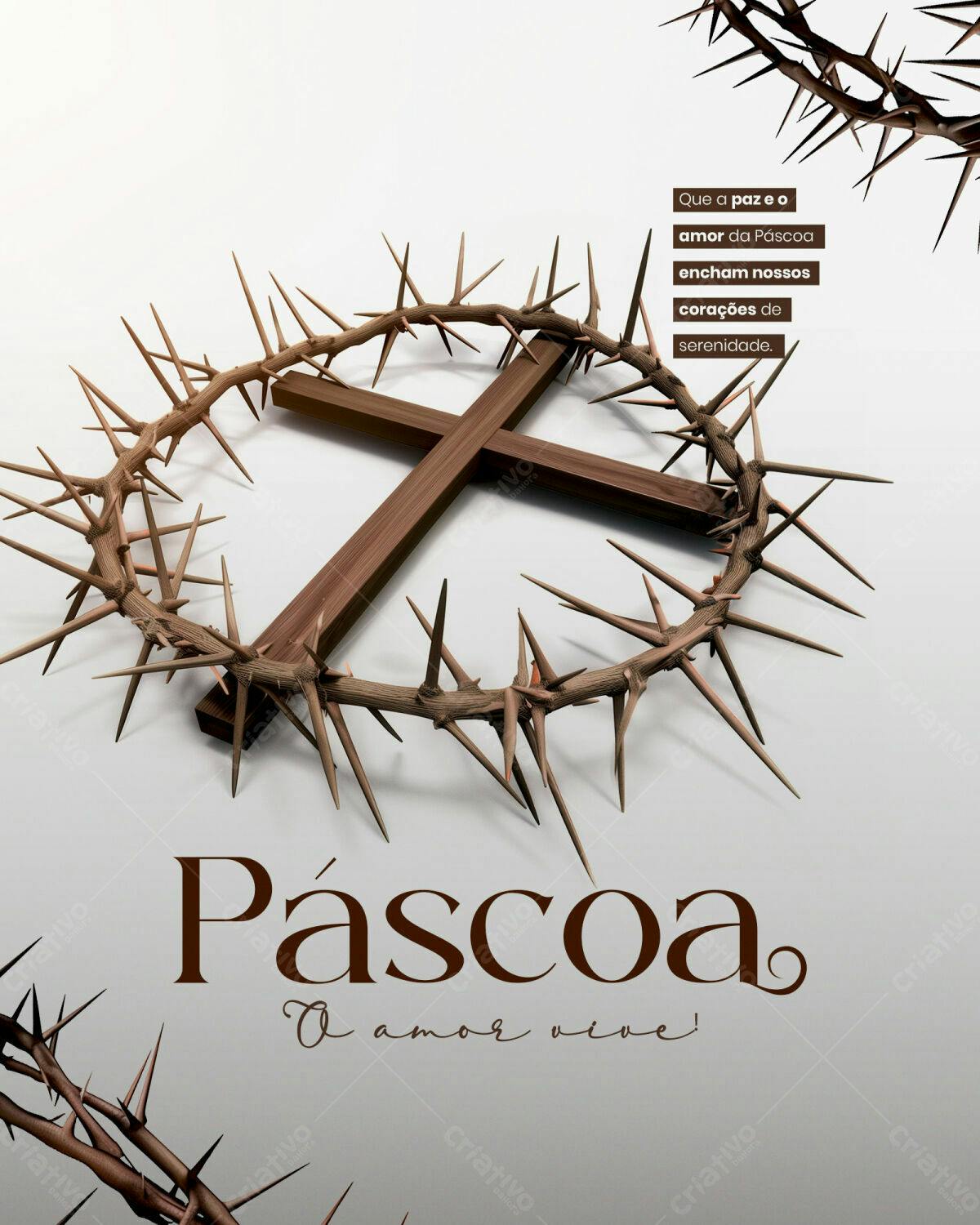 Flyer Páscoa Cristã PSD Editável