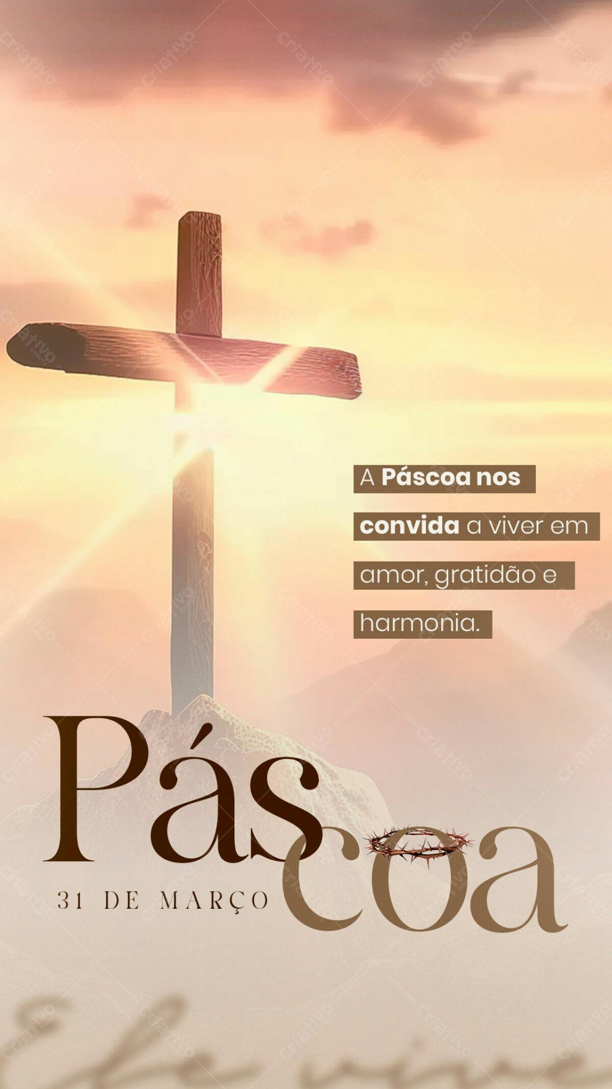 Flyer para Páscoa PSD Editável