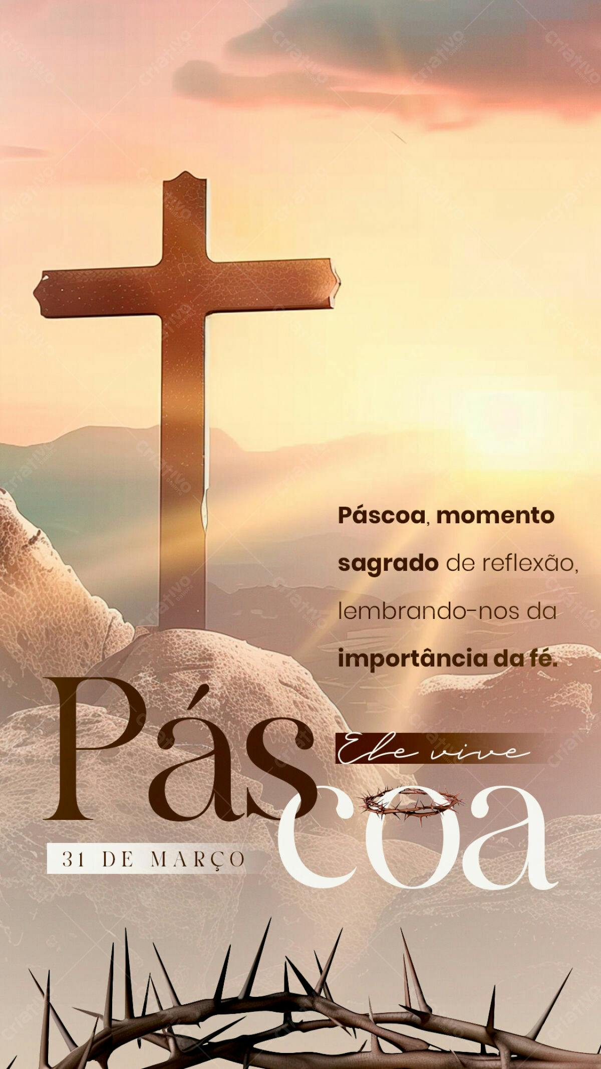 Flyer para Páscoa PSD Editável