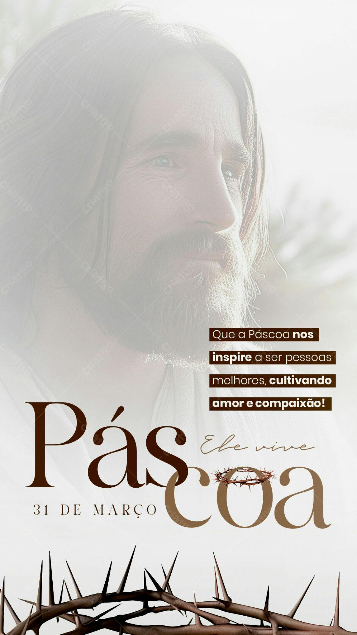 Post para Páscoa PSD Editável