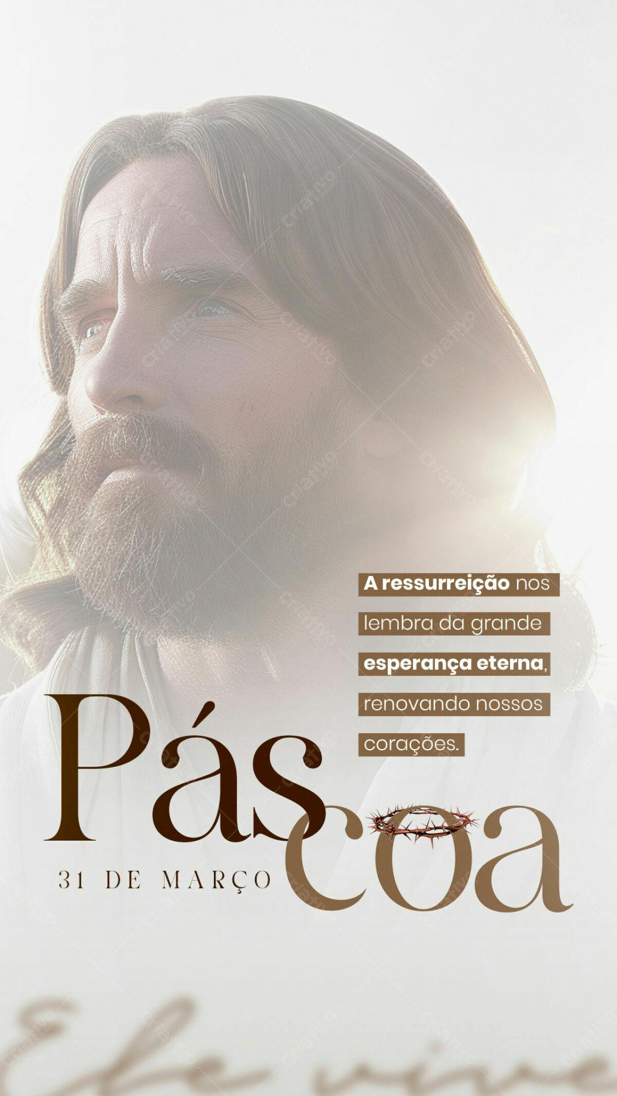 Flyer para Páscoa PSD Editável