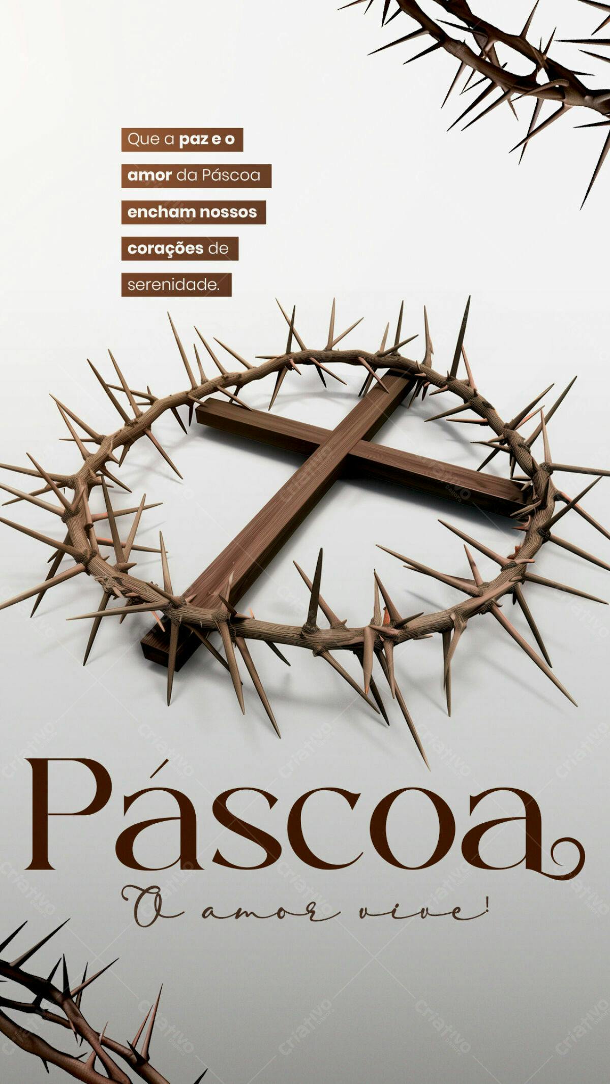 Flyer Páscoa Cristã PSD Editável