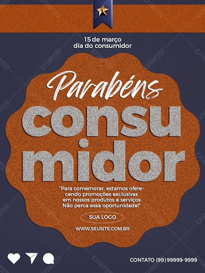 Flyer Dia do Consumidor PSD Editável
