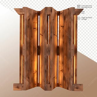 Porta de madeira com luz elemento 3d 01