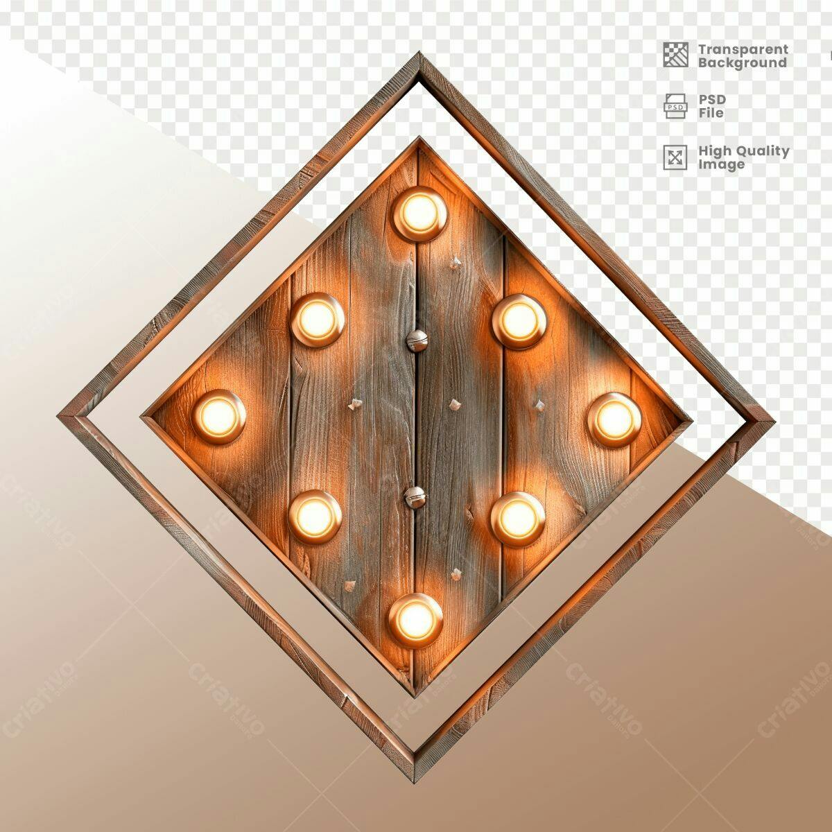 Quadro de Luz em Madeira PSD Editável