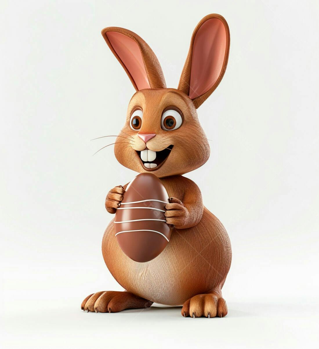 Coelho da Páscoa com Ovo de Chocolate