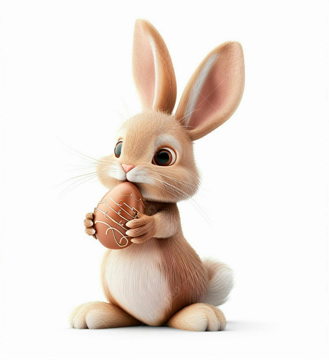 Coelhinho com ovo de chocolate Páscoa