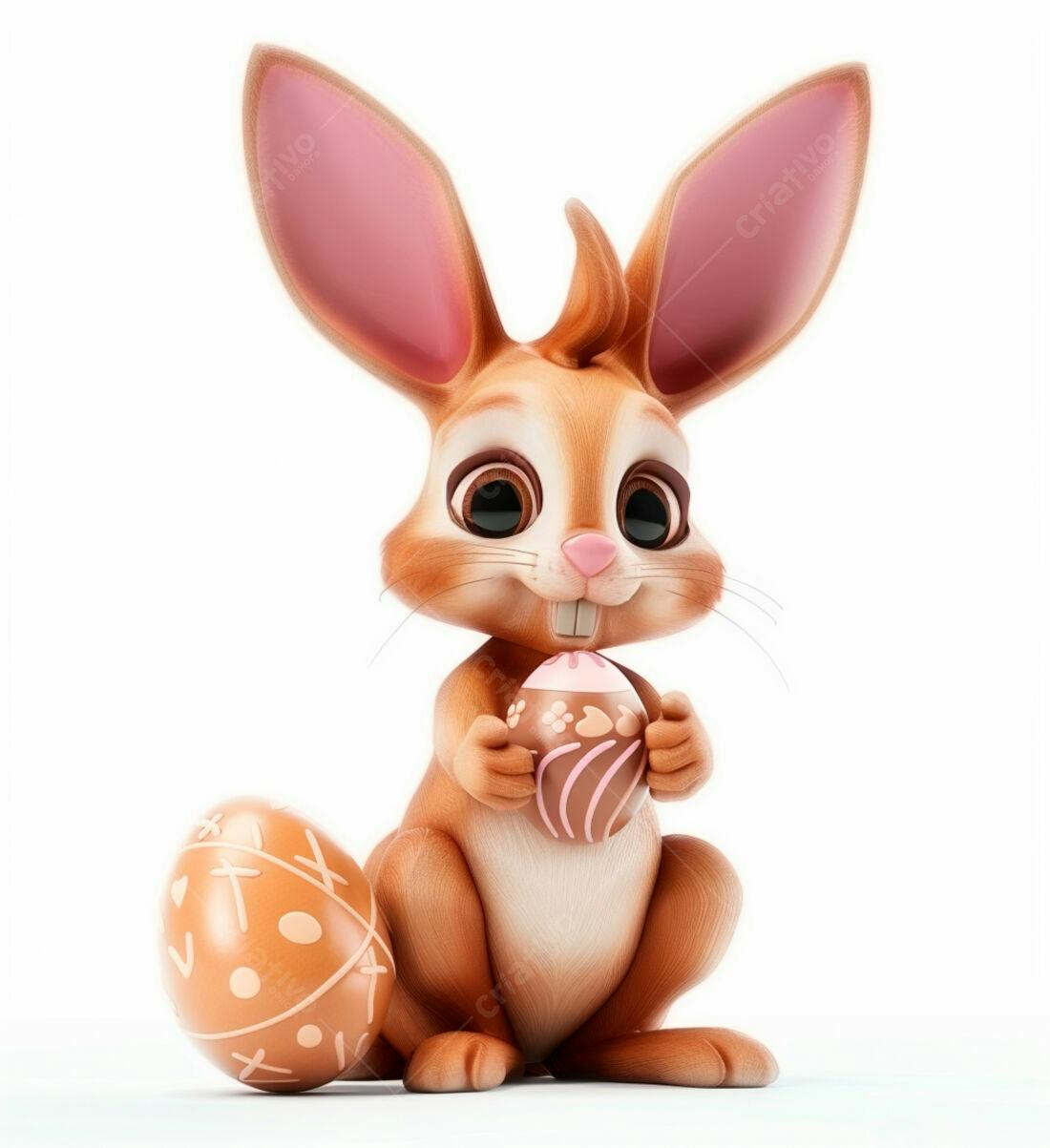 Coelhinho da Páscoa com Ovo de Chocolate