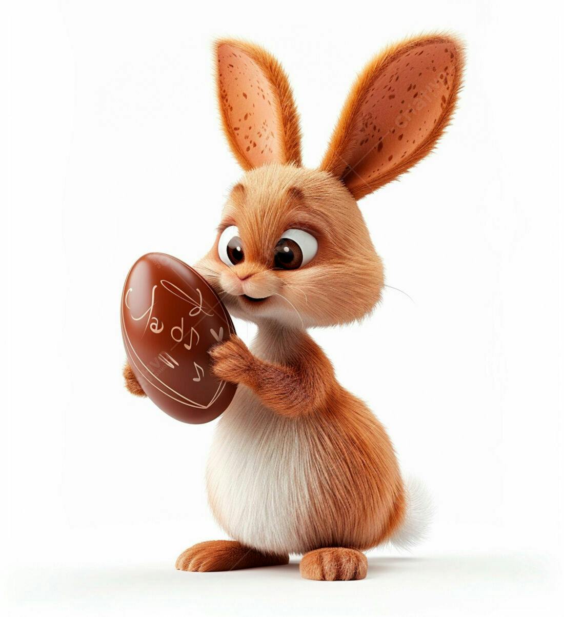 Coelhinho com ovo de chocolate Páscoa