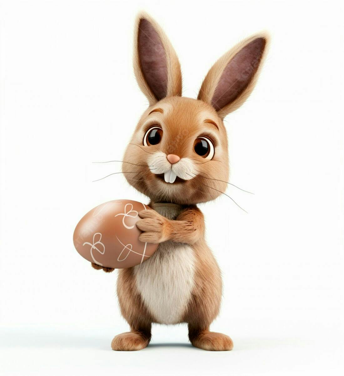 Coelhinho da Páscoa com ovo de chocolate