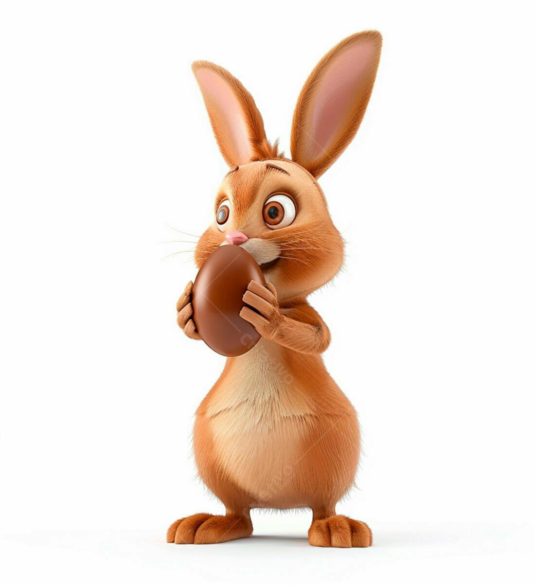Coelhinho com ovo de chocolate Páscoa