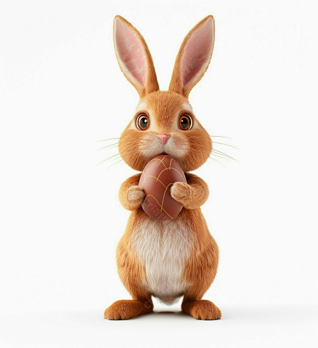 Coelho com ovo de chocolate Páscoa