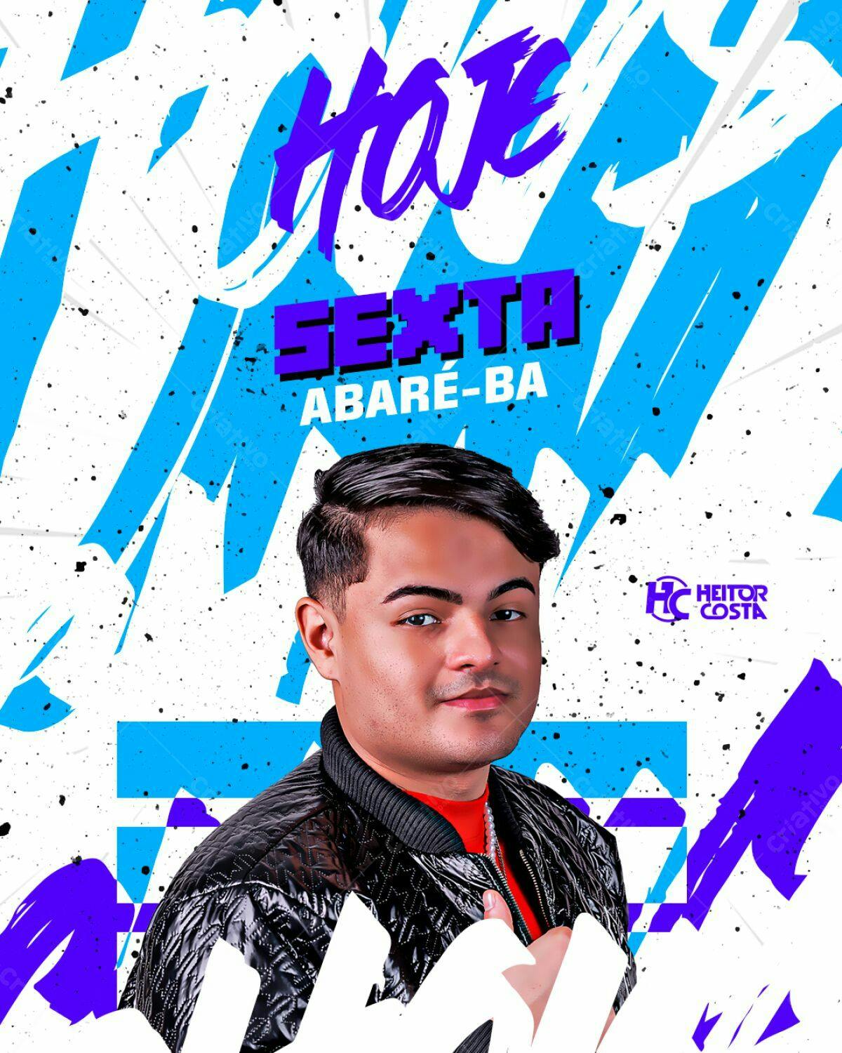 Flyer para Festa de Sexta em ABARÉ-BA PSD Editável