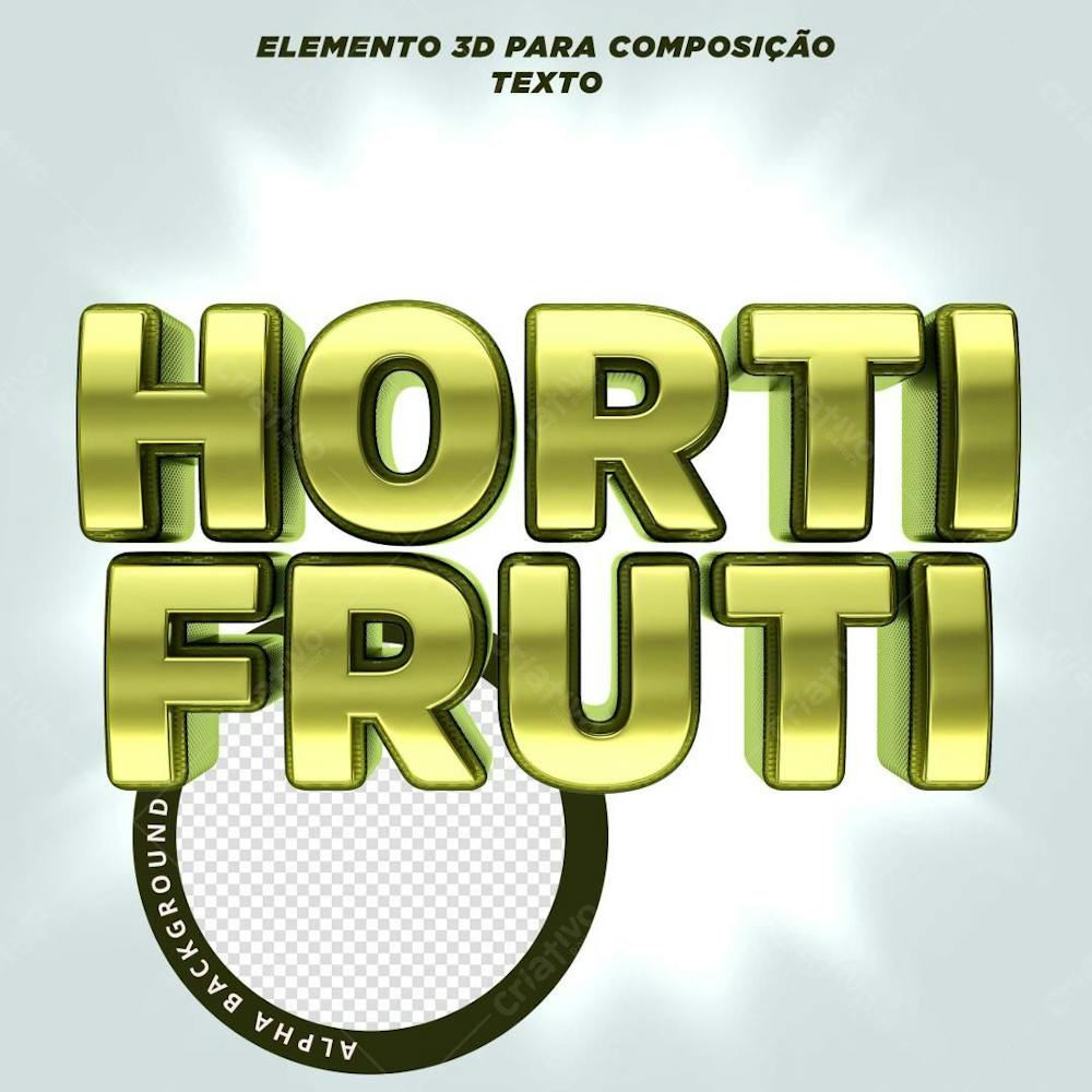 Elemento 3D Para Composição Hotifruti 