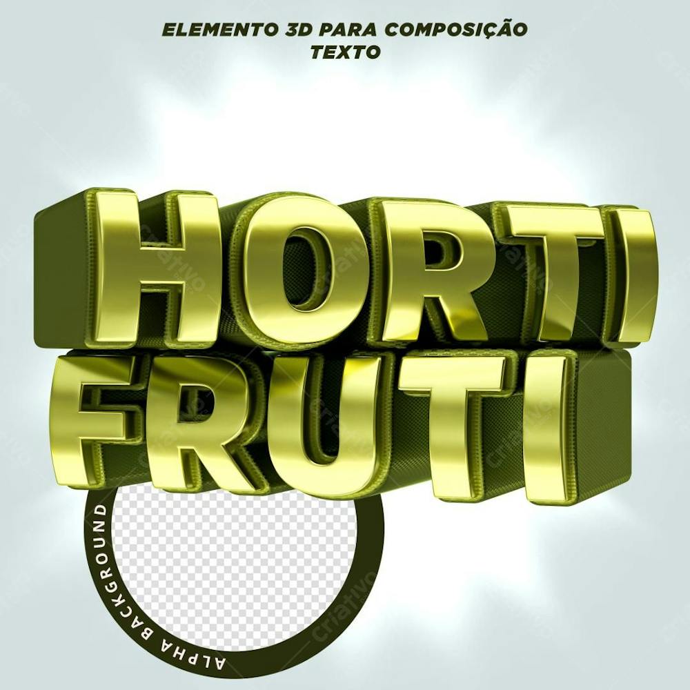 Elemento 3D Para Composição Hotifruti 