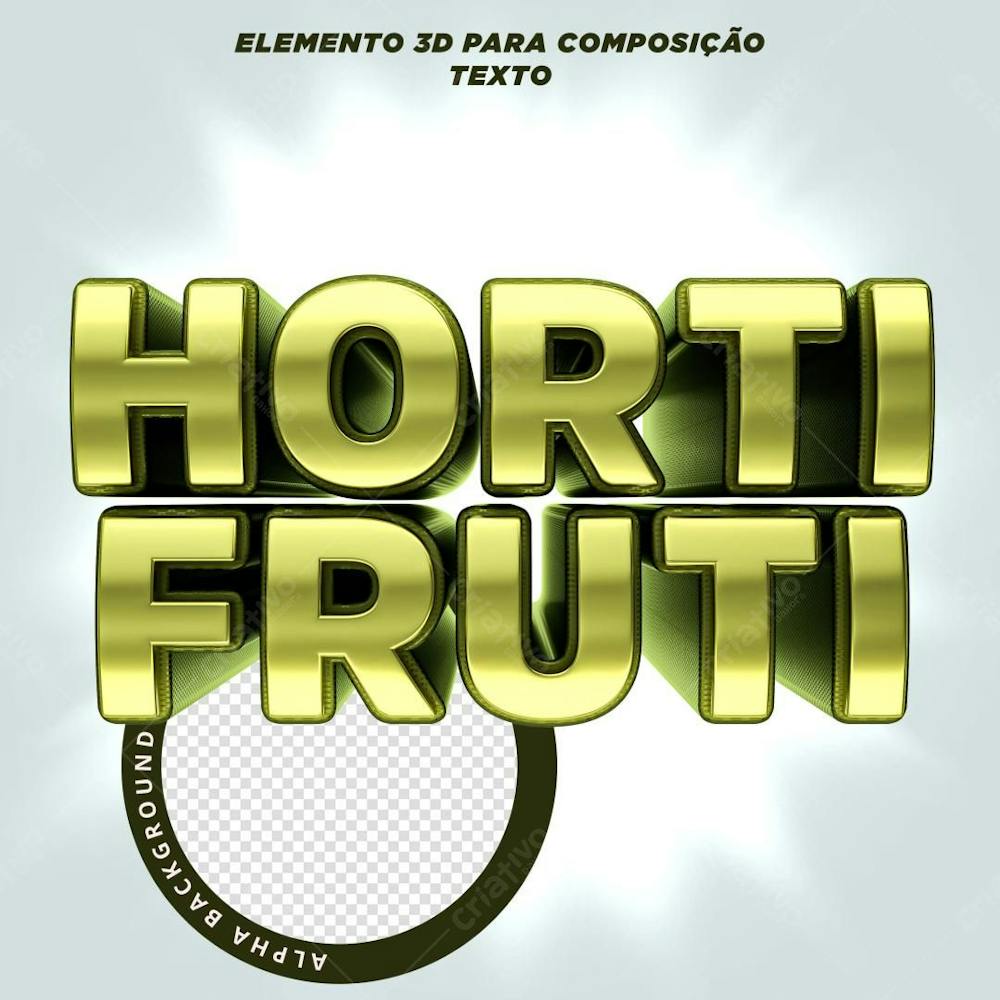 Elemento 3D Para Composição Hotifruti 