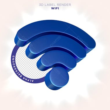 Elemento 3d para composição wifi