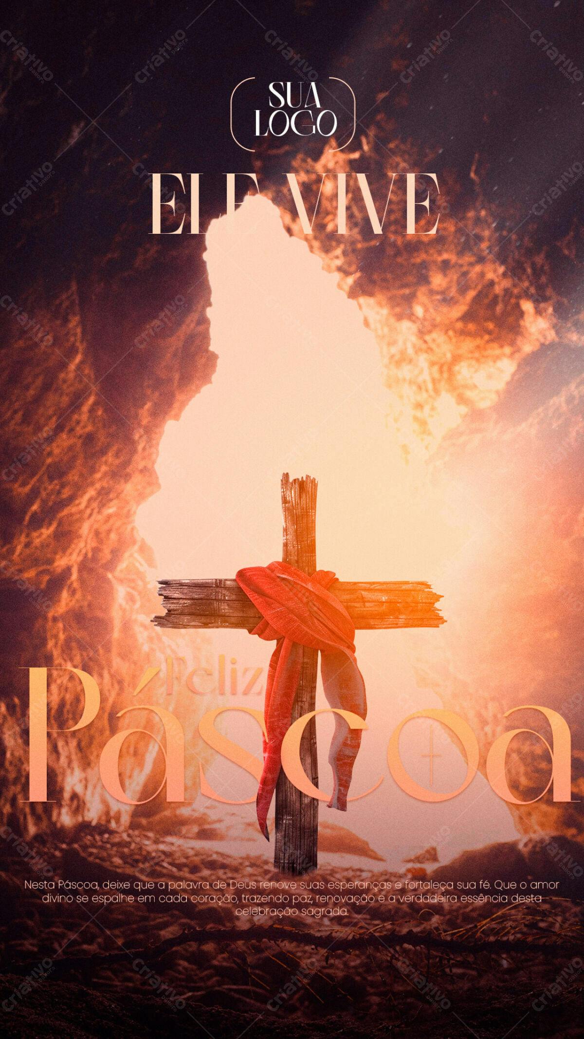 Flyer para Páscoa PSD Editável