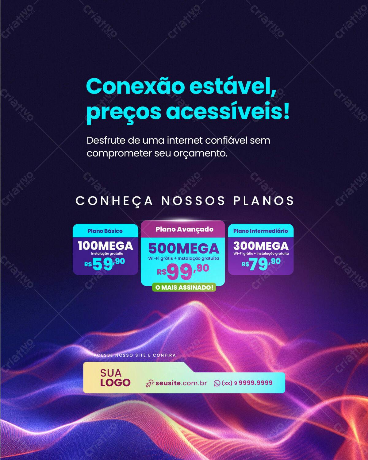 Flyer Plano de Internet PSD Editável