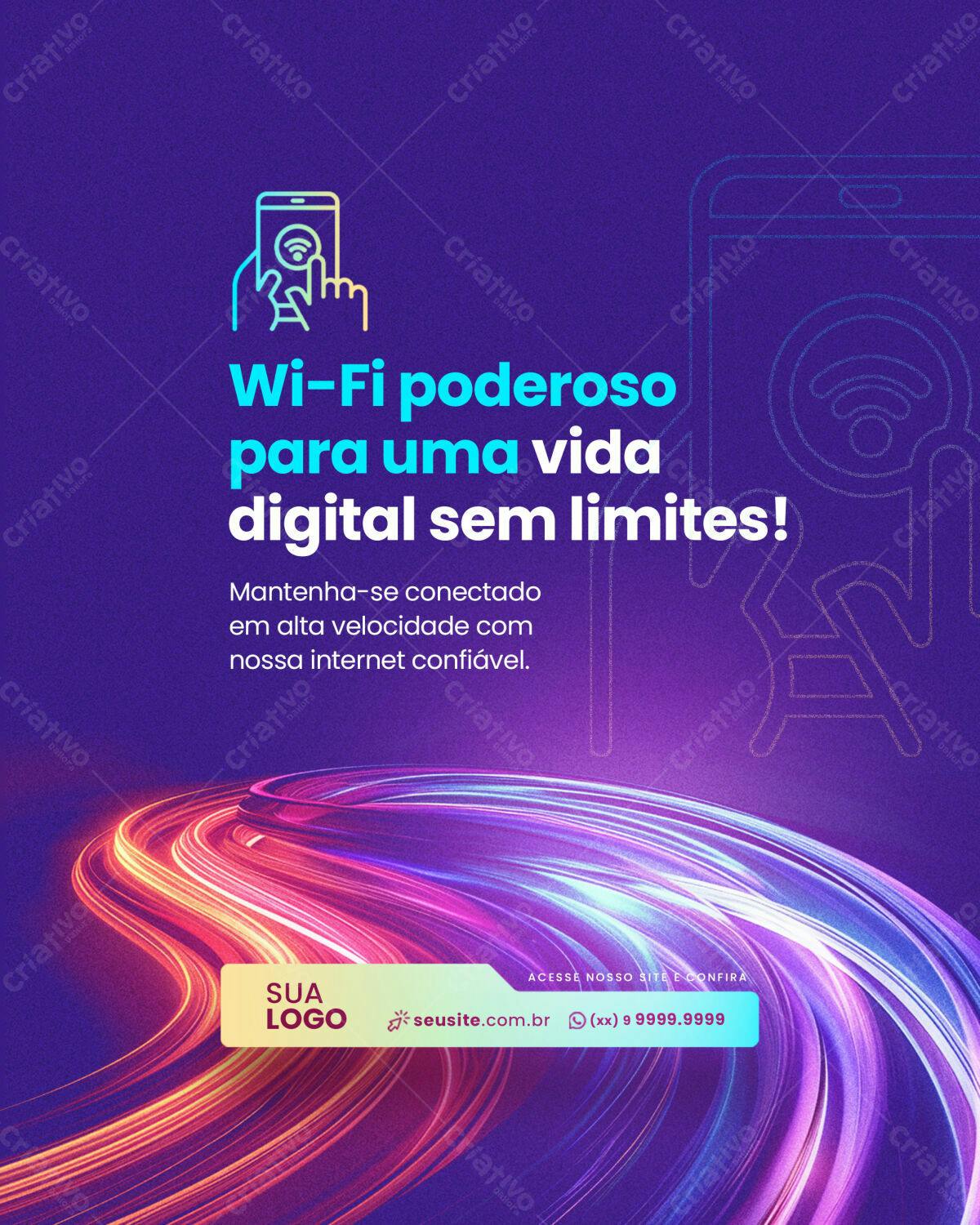 Post para Internet de Alta Velocidade PSD Editável