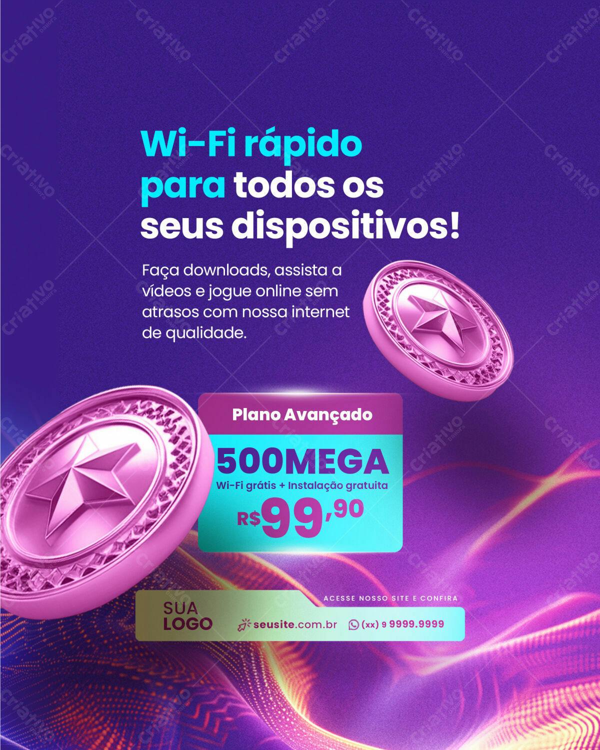 Flyer para Proposta de Internet PSD Editável