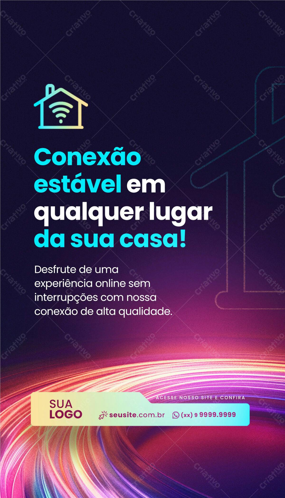Flyer para Internet Banda Larga PSD Editável