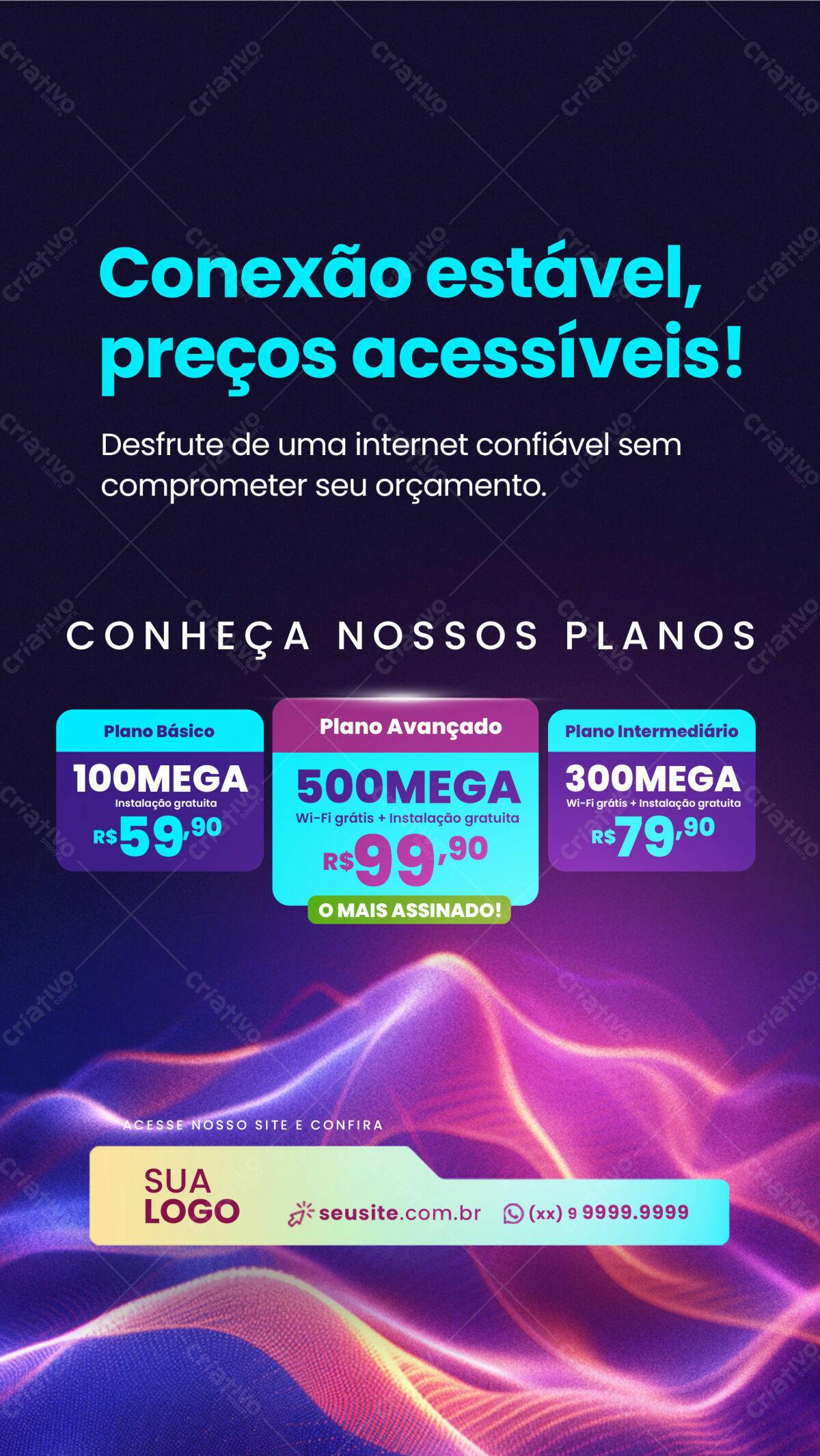 Flyer para Plano de Internet PSD Editável